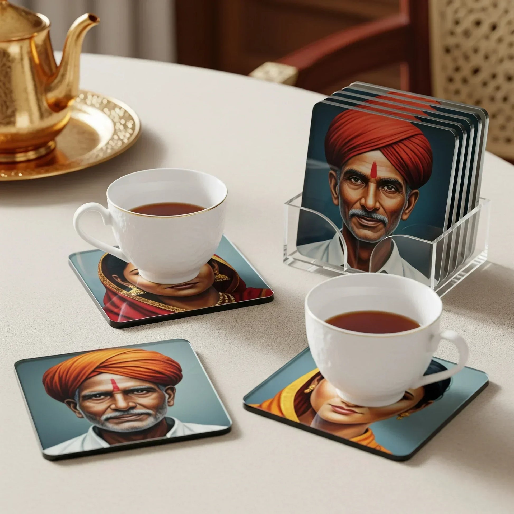 Octa Shape Tea Coasters