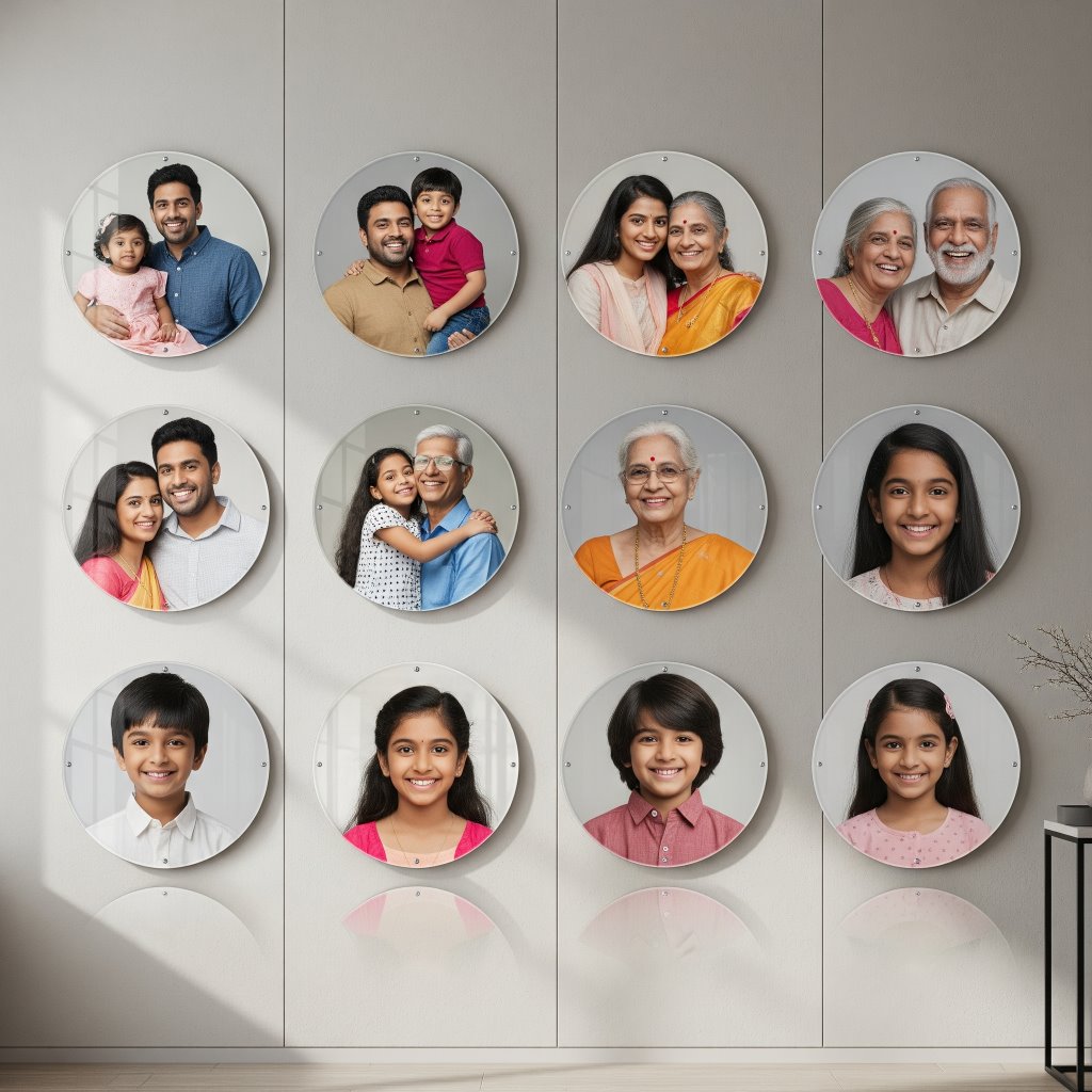 Round Mini Acrylic Wall Gallery