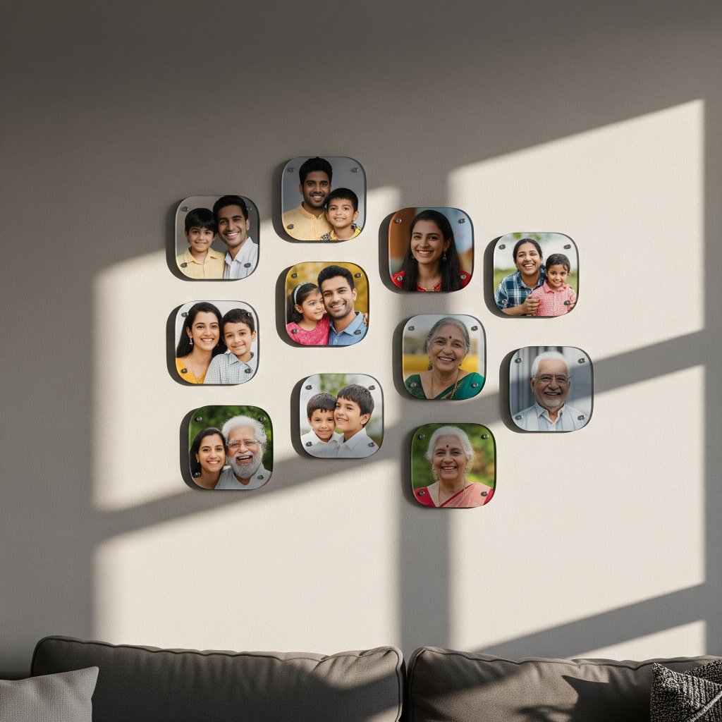 Square Round Mini Acrylic Wall Gallery