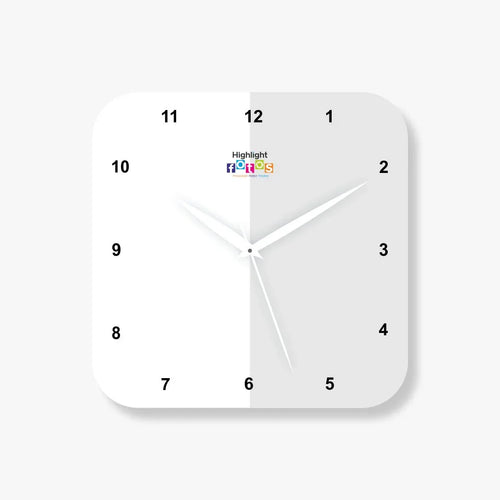 2 Photo Horizontal Round Square Wall Clock