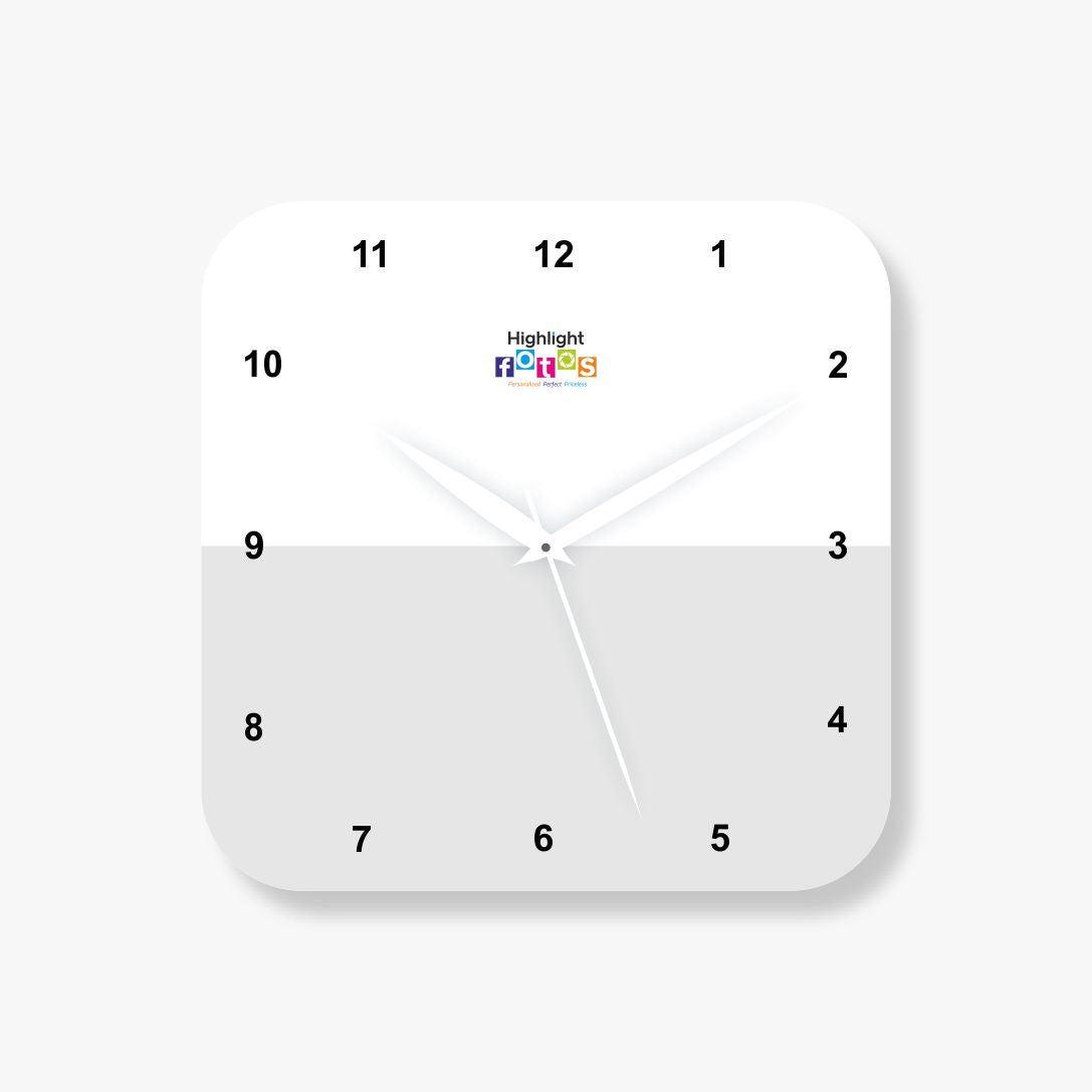 2 Photo Vertical Round Square Wall Clock