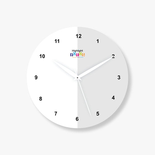 2 Photos Horizontal Circle Acrylic Photo Wall Clock