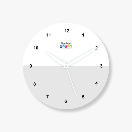 2 Photos Vertical Circle Acrylic Photo Wall Clock