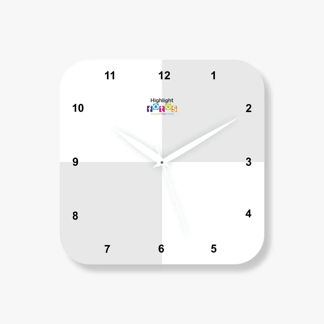 4 Photo Round Square Wall Clock