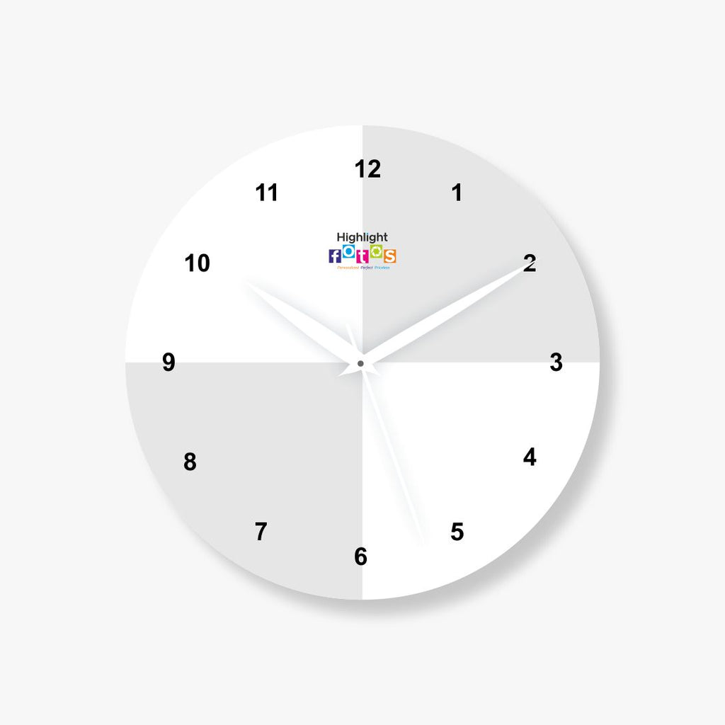 4 Photos Circle Acrylic Photo Wall Clock