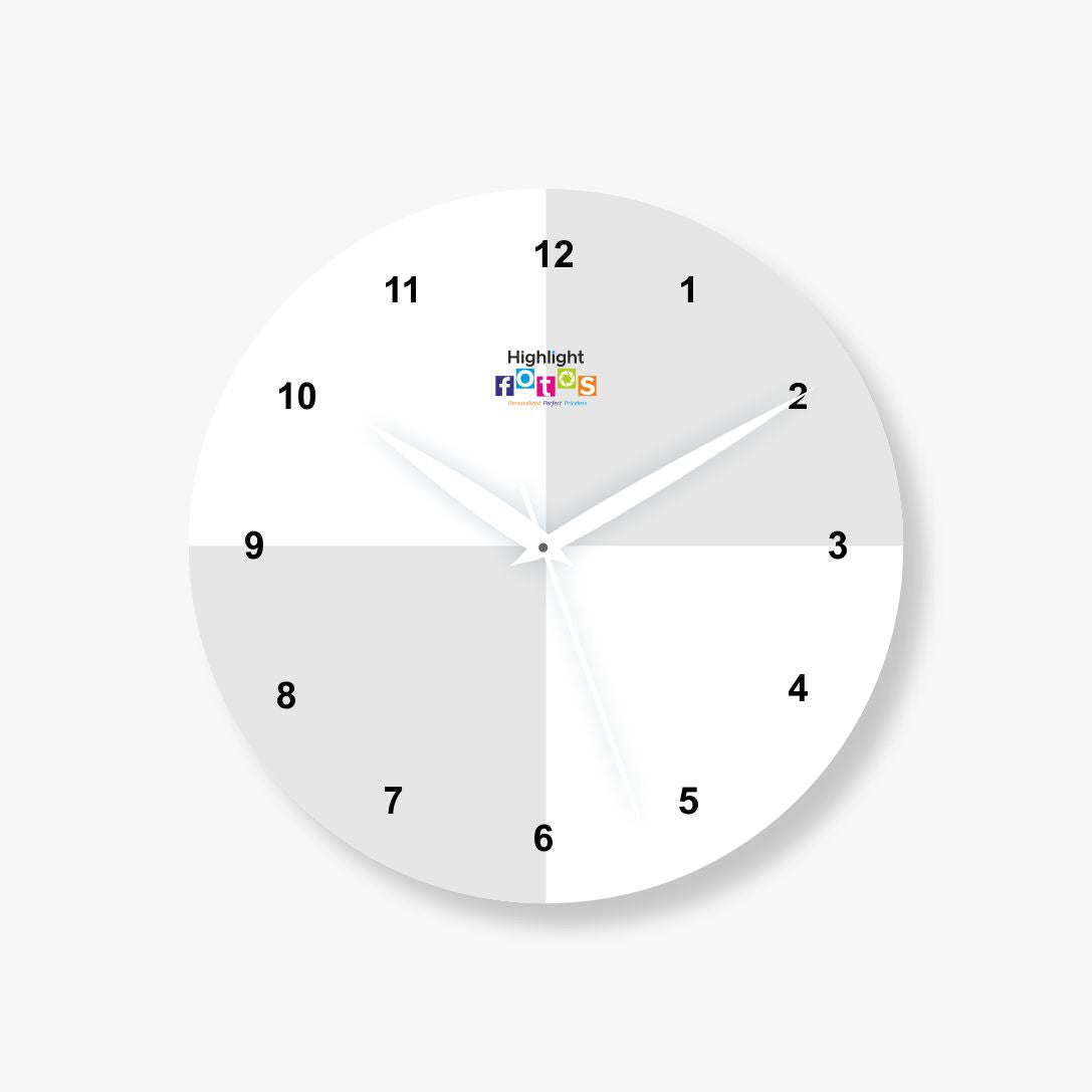 4 Photos Circle Acrylic Photo Wall Clock