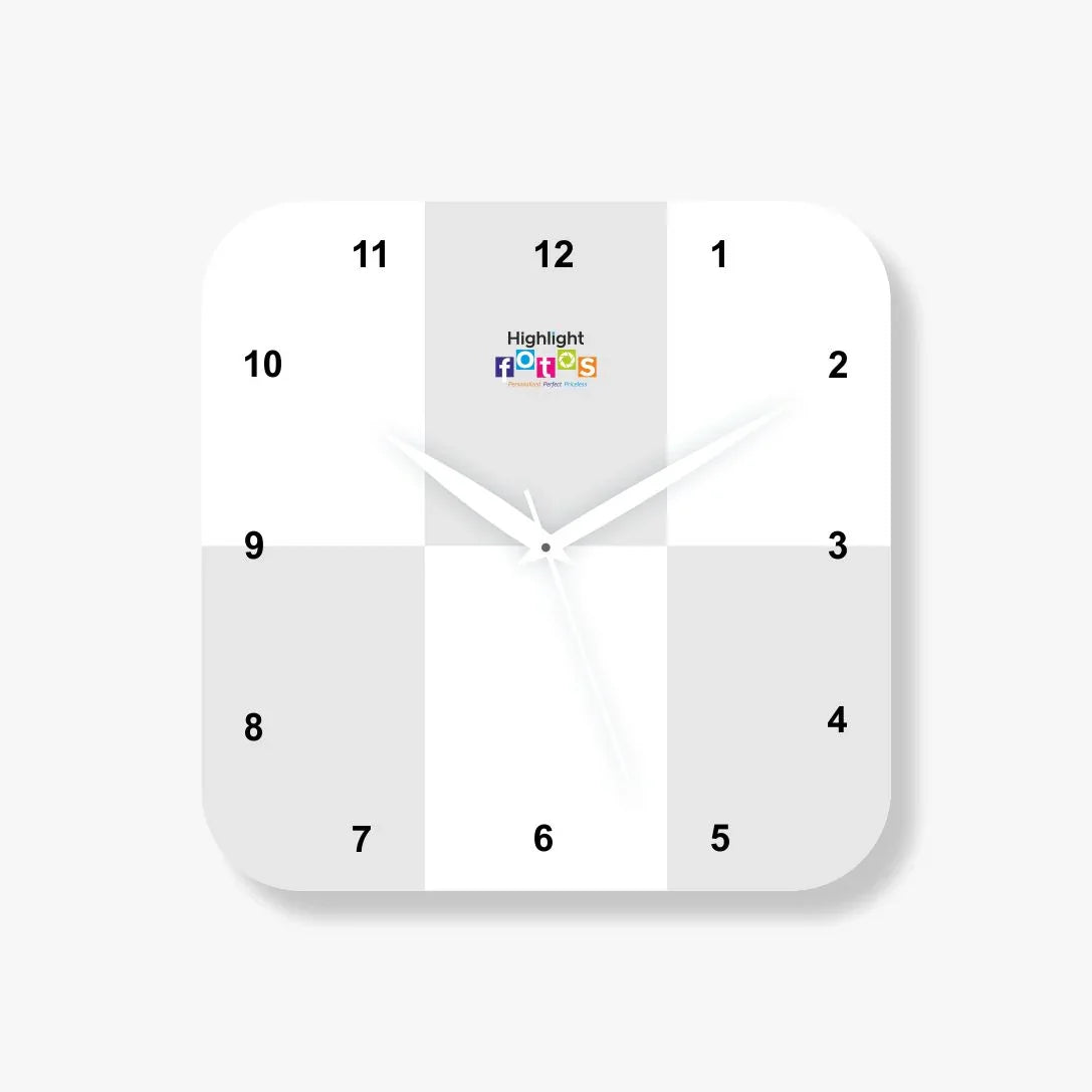 6 Photo Round Square Wall Clock