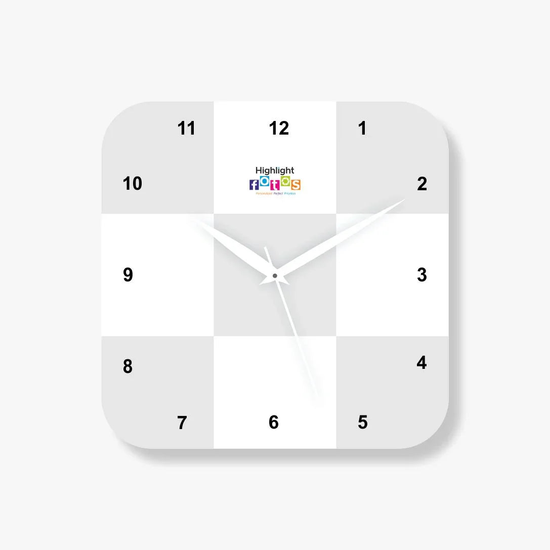 9 Photo Round Square Wall Clock