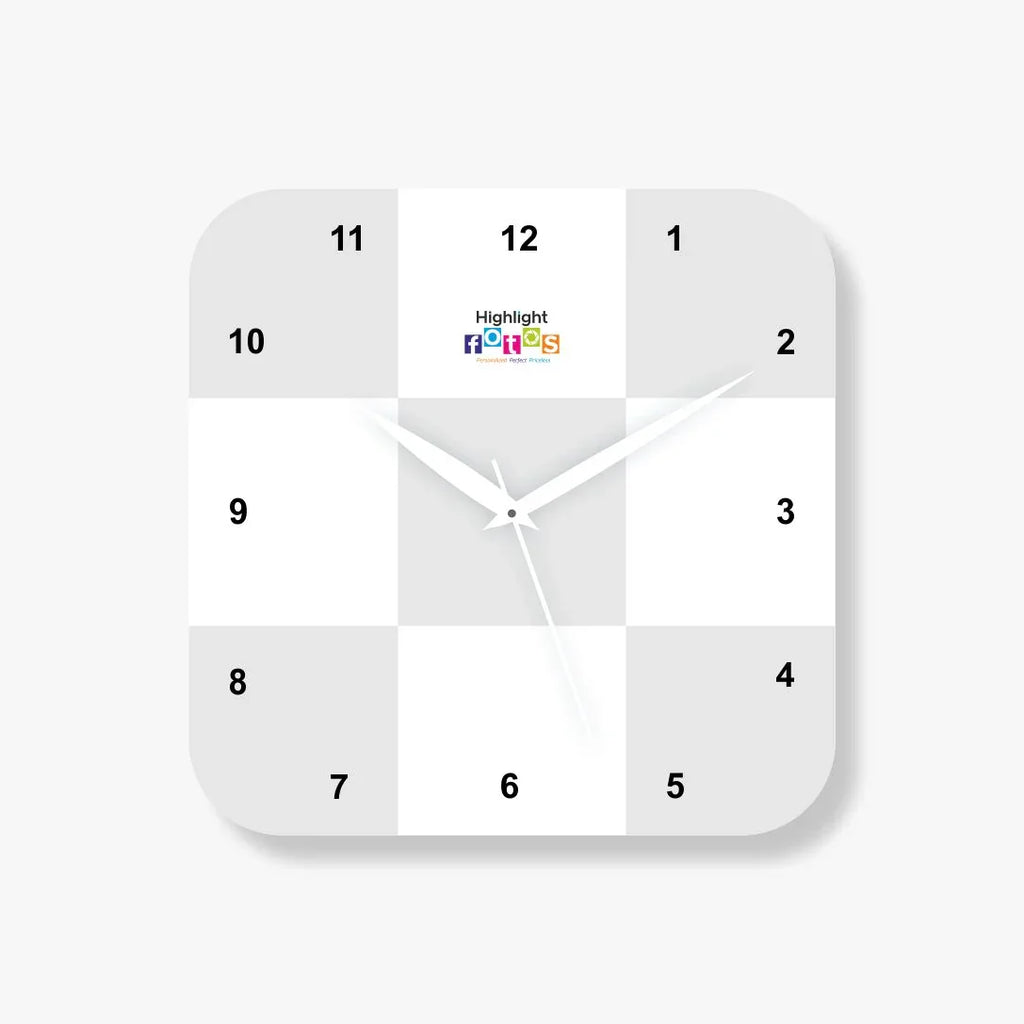 9 Photo Round Square Wall Clock