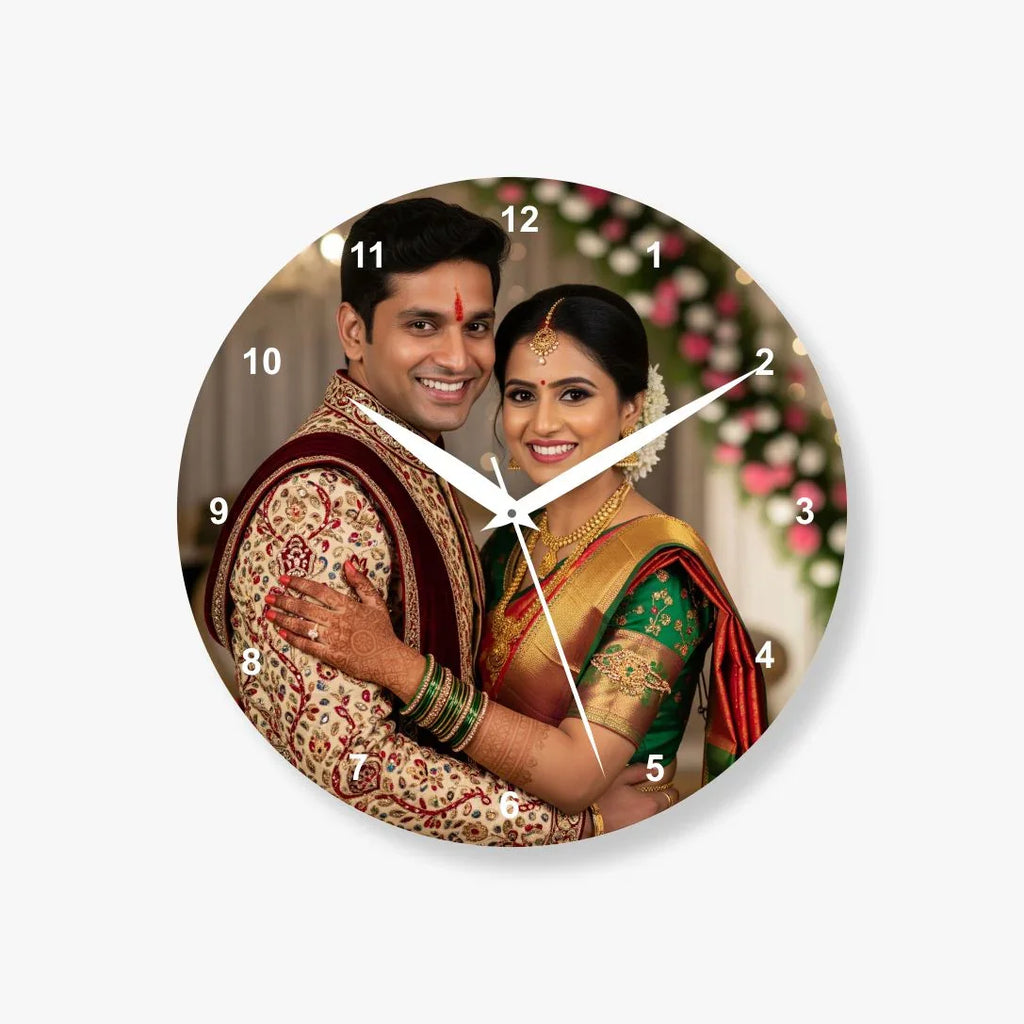 Circle Acrylic Photo Wall Clock