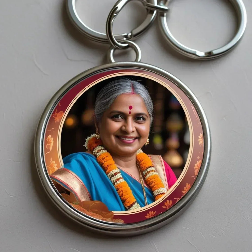 Square Round Key Chain