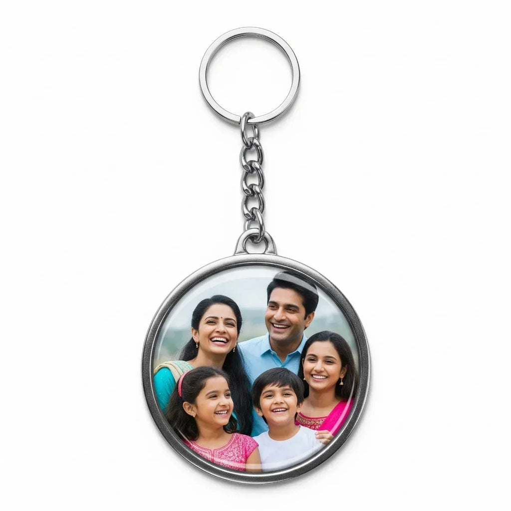 Square Round Key Chain