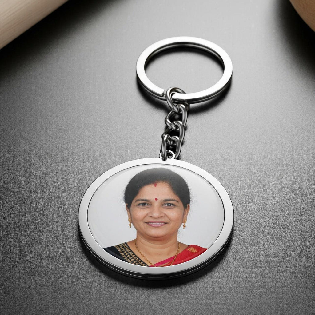 Square Round Key Chain