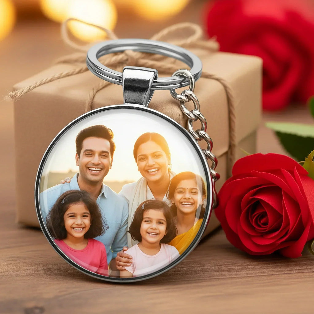 Square Round Key Chain