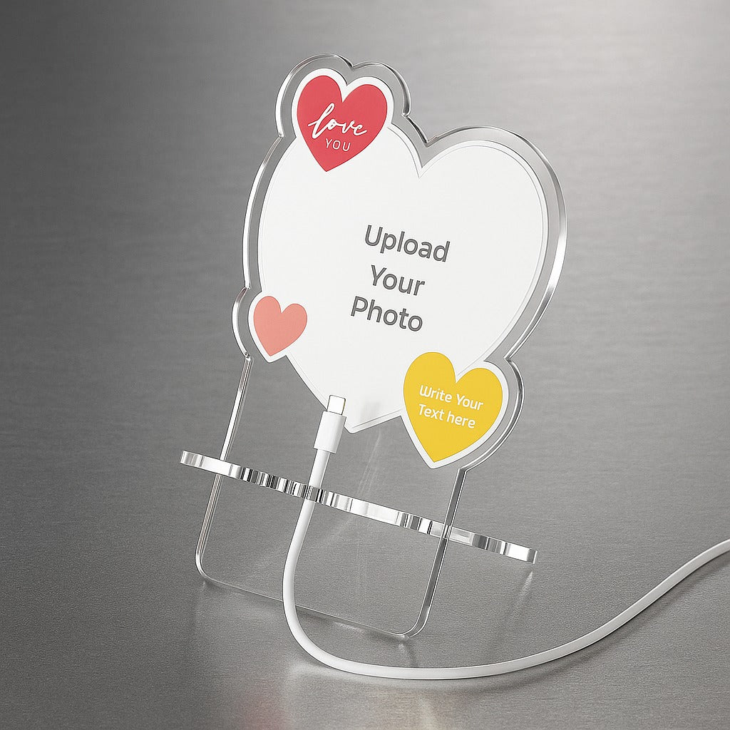 Heart Acrylic Photo Mobile Stand