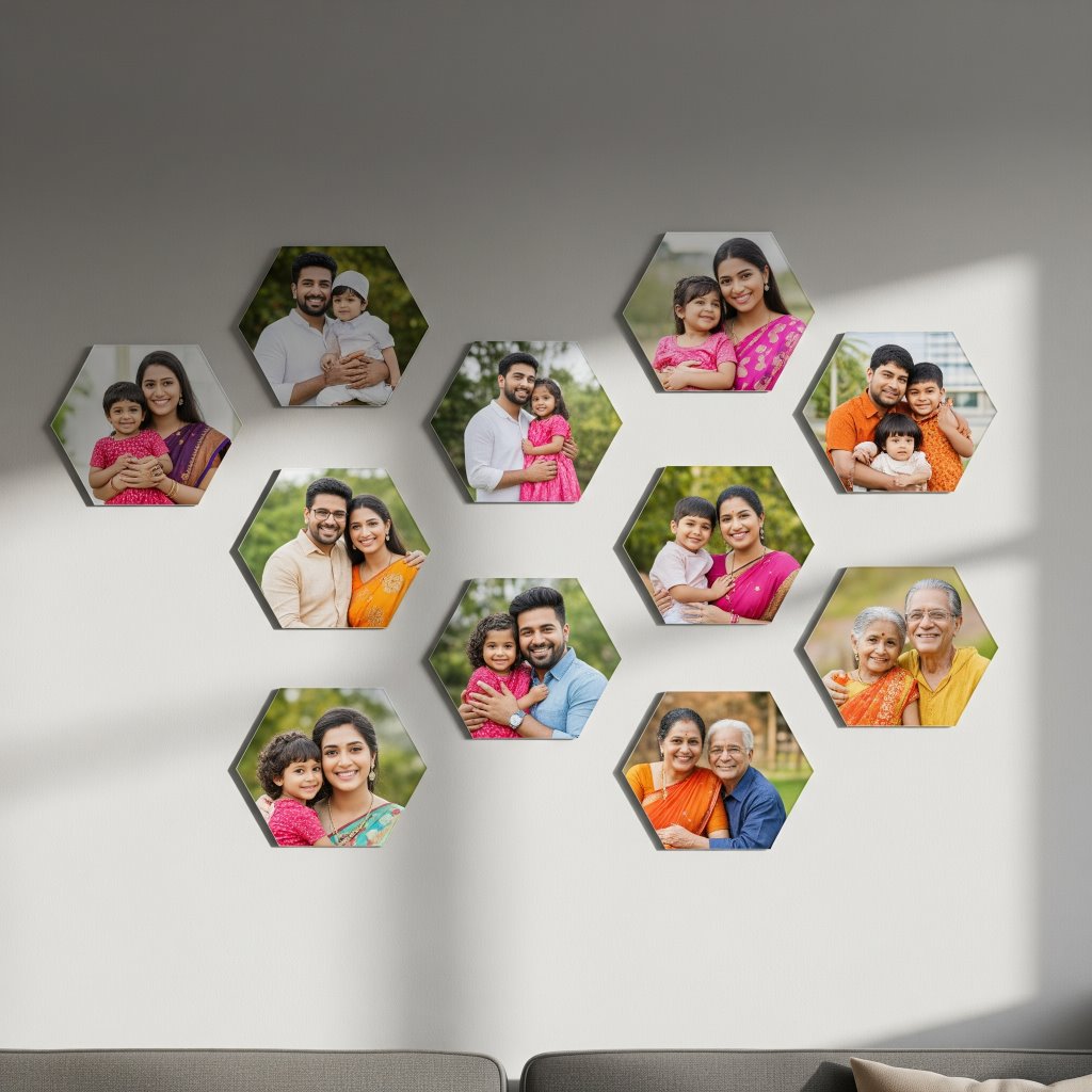 Hexa Mini Acrylic Wall Gallery