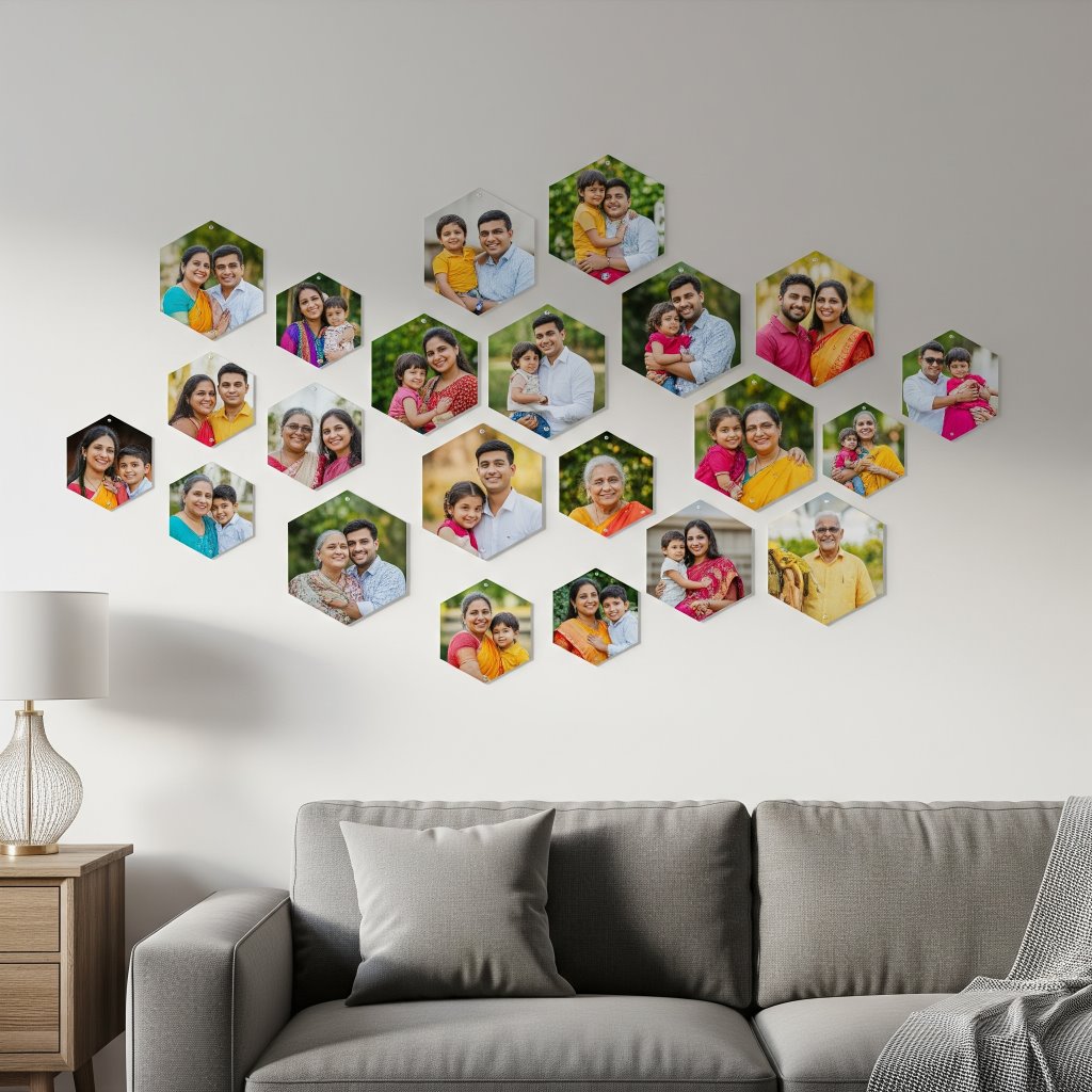 Hexa Mini Acrylic Wall Gallery