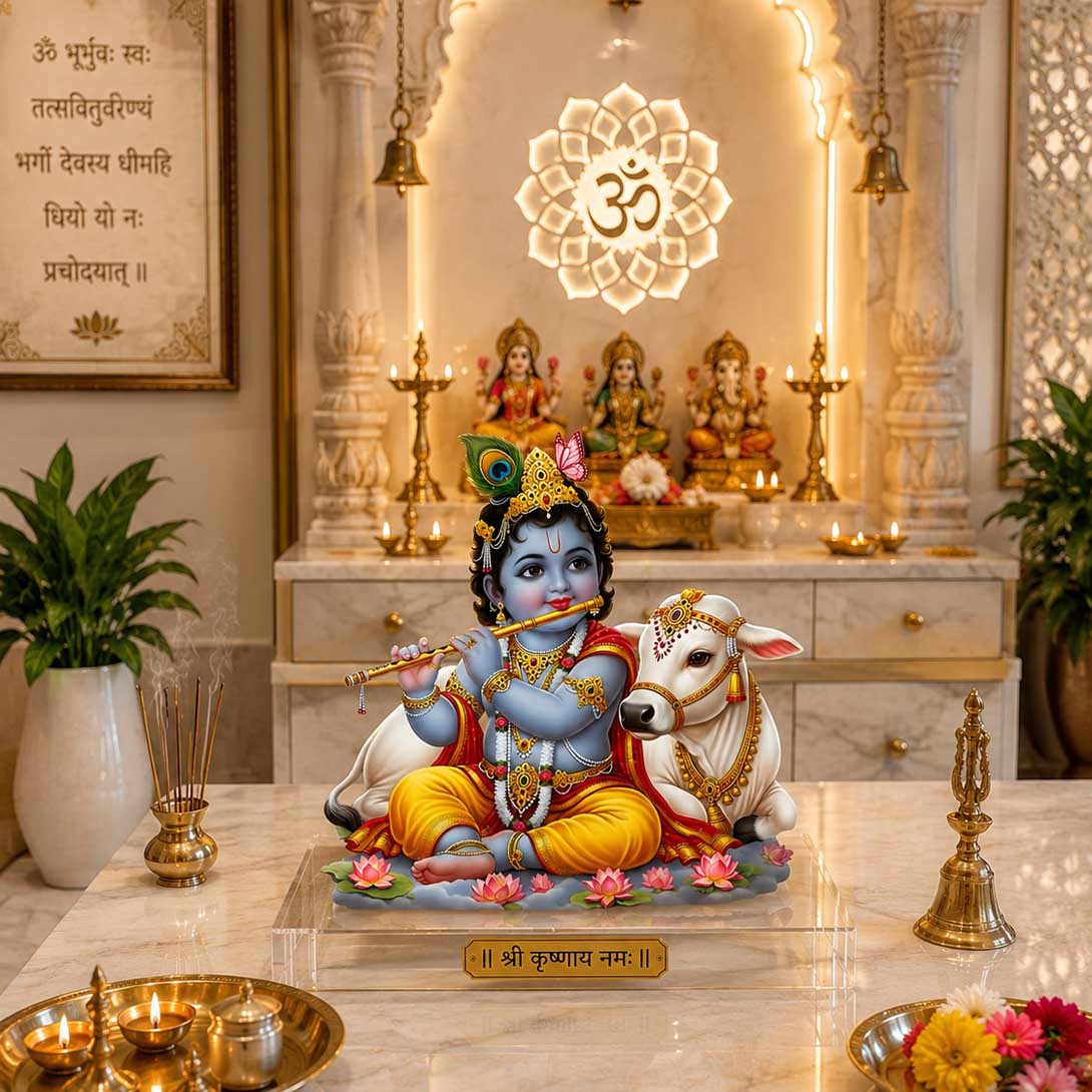 Krishna Ji with cow