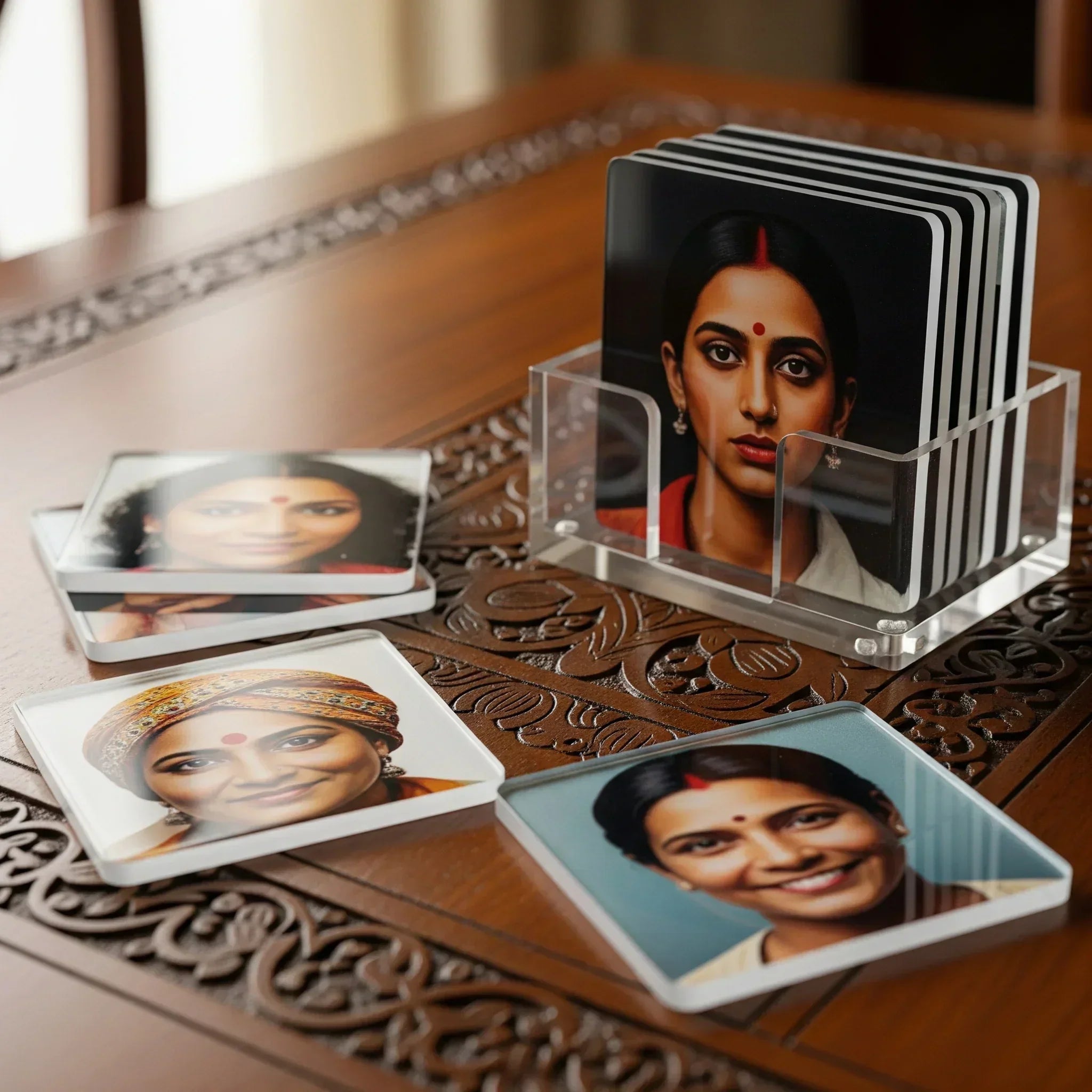 Depth Corners Shape Tea Coasters