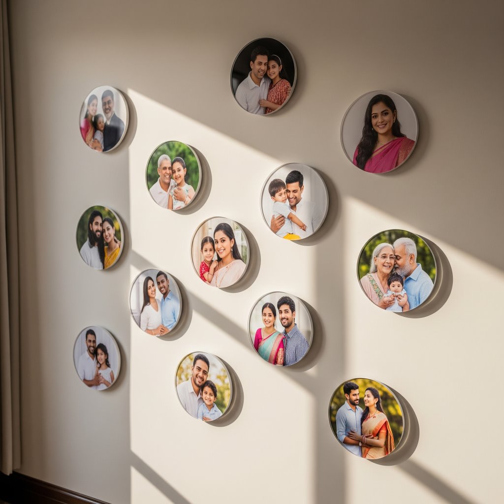 Round Mini Acrylic Wall Gallery