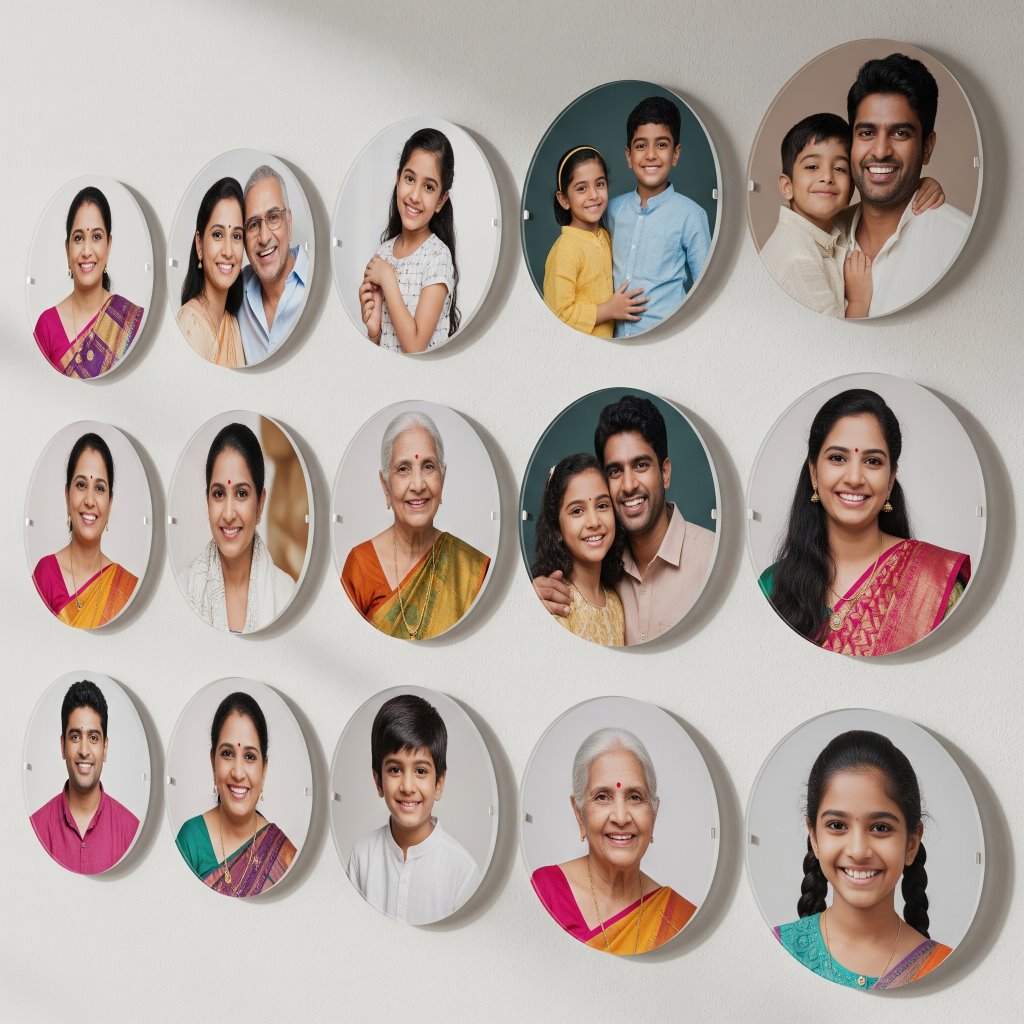 Round Mini Acrylic Wall Gallery