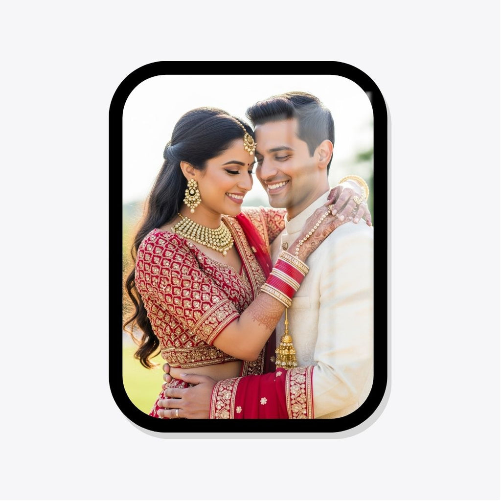 Rounded Rect Portrait Acrylic Dual Border Wall Photo