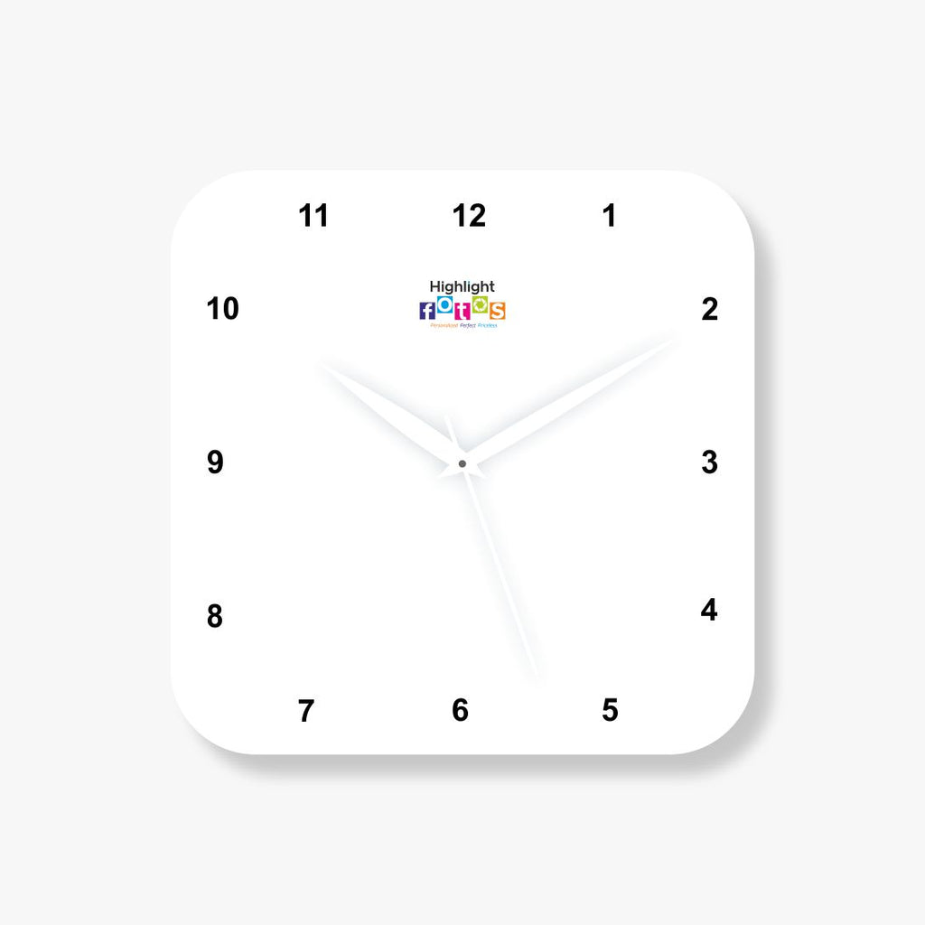 Square Round Acrylic Photo Wall Clock