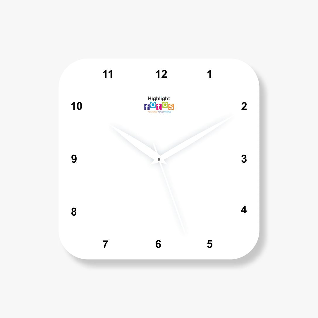 Square Round Acrylic Photo Wall Clock