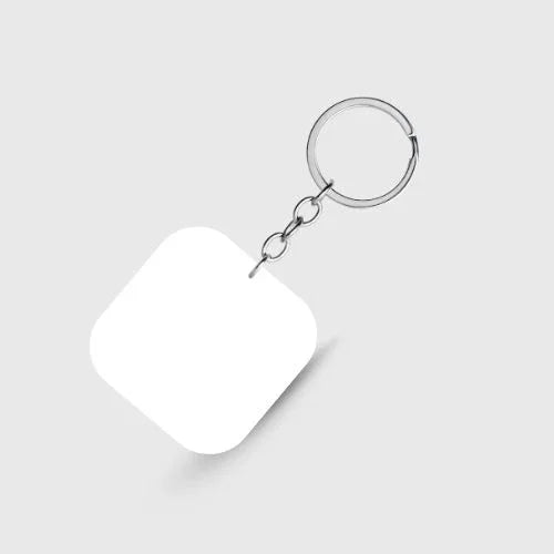 Square Round Key Chain