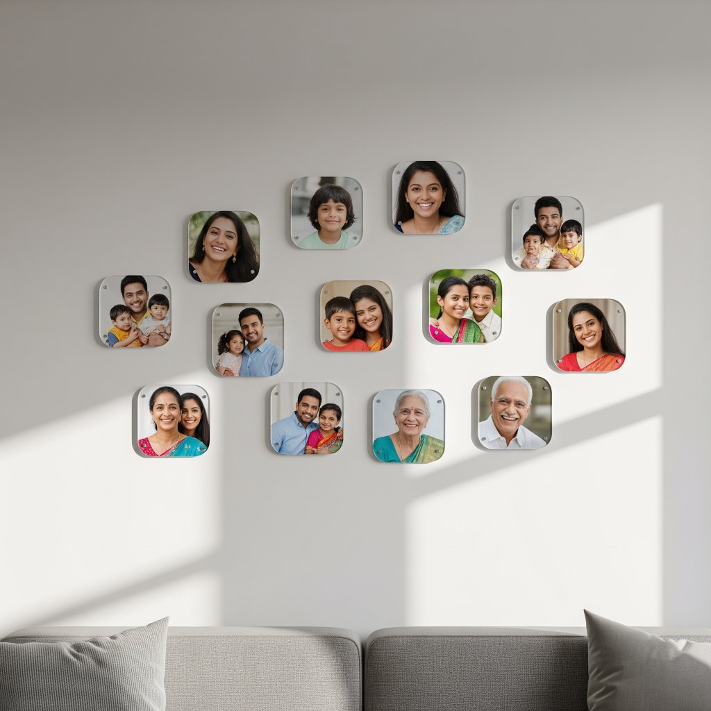 Square Round Mini Acrylic Wall Gallery